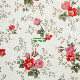 วอลเปเปอร์ติดผนัง ลายดอกไม้ สไตล์วินเทจ สีชมพู-แดง พื้นหลังสีขาว