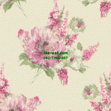 วอลเปเปอร์ ลายดอกไม้วินเทจ สีชมพู