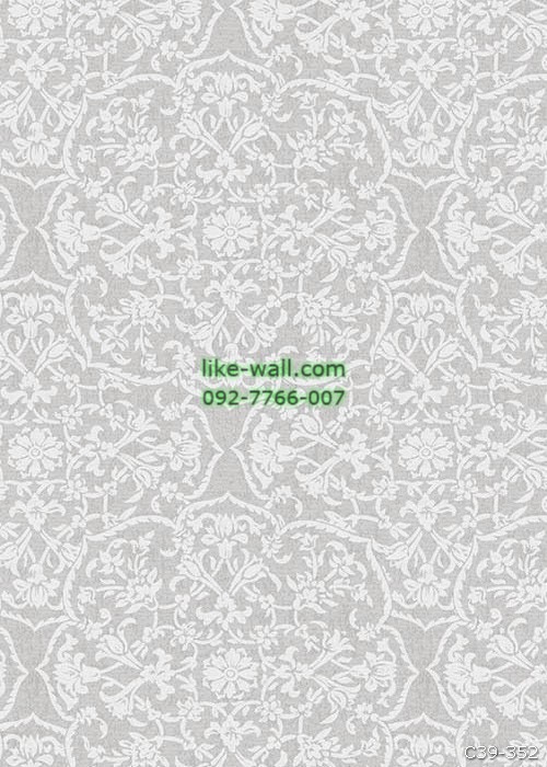 รูปภาพที่1 ของสินค้า : วอลเปเปอร์ ลายดอกไม้ สีเทา