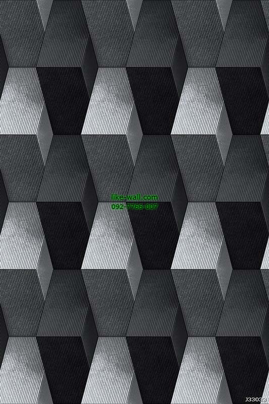 รูปภาพที่1 ของสินค้า : วอลเปเปอร์ลายสามมิติ สีเทา-ดำ