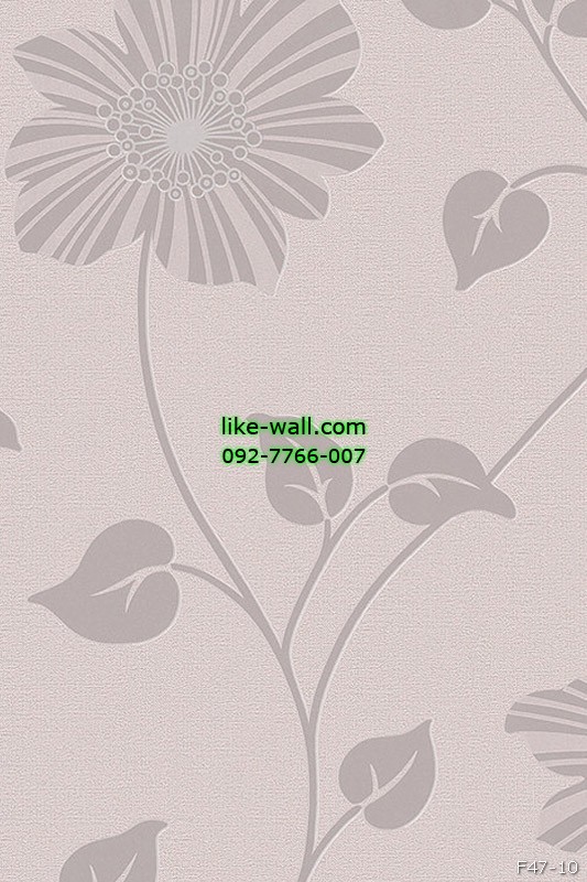 รูปภาพที่1 ของสินค้า : วอลเปเปอร์ลายดอกไม้ สีน้ำตาลม่วง