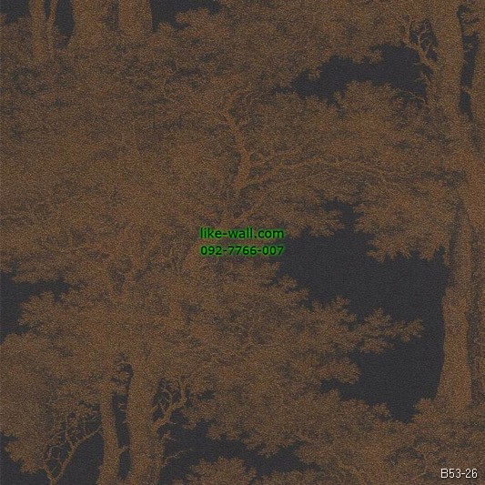 รูปภาพที่1 ของสินค้า : วอลเปเปอร์ลายต้นไม้ สีน้ำตาลดำ